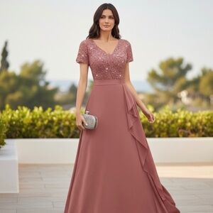 Women’s Elegant Deep V-Neck Dress size XXL